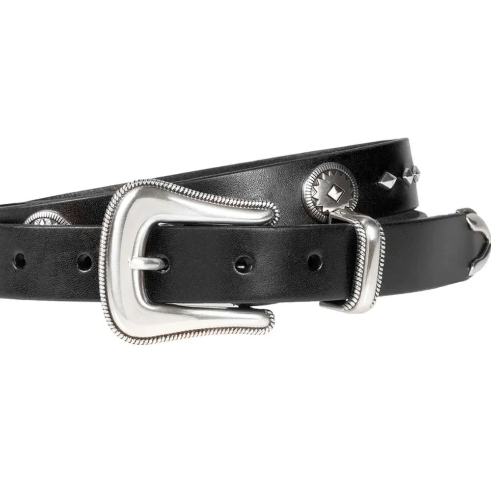 Wrangler Leather Concho Belt